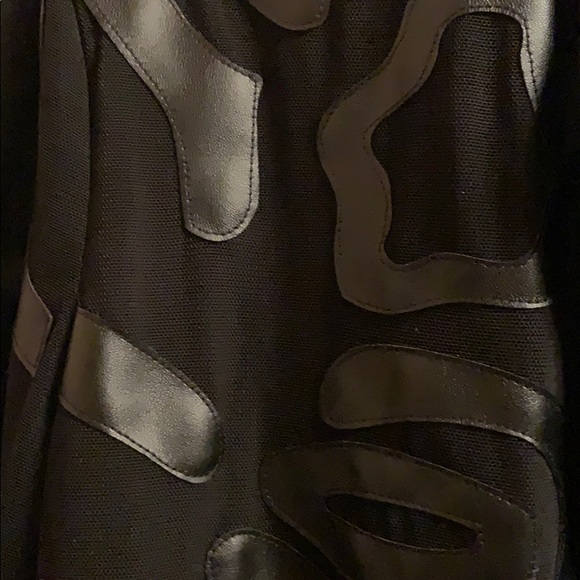 Black and faux leather jacket - Picture 3 of 5